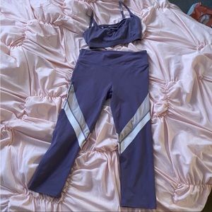 Fabletics blue bra and capris